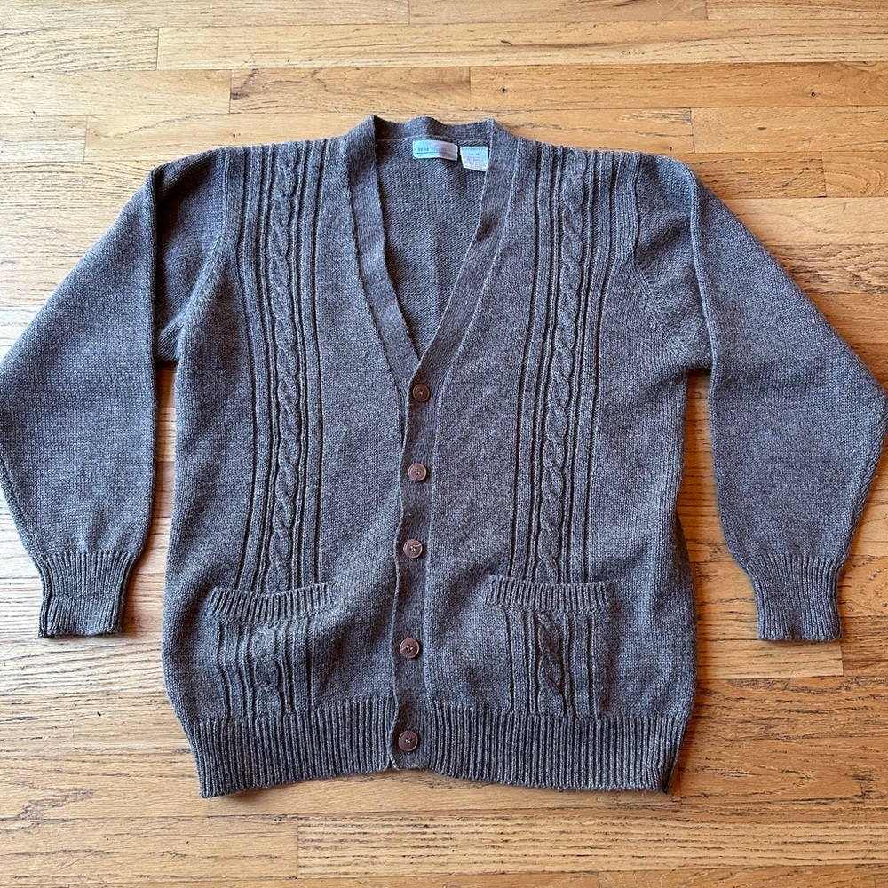 Brian MacNeil knitwear brown half button sweater